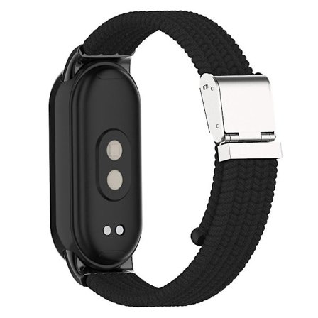För Xiaomi Smart Band 8 flätad nylon klockarmband justerbart spänne elastiskt band
