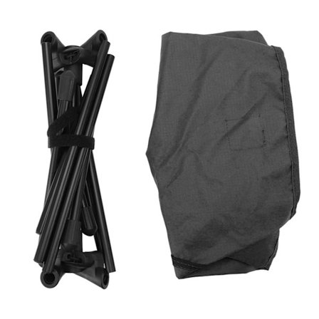 Moon Chair Sammenklappelig Letvægts Aluminiumlegering og Oxford Klud Lav Ryg Camping Stol til Udendørs Strand Fiskeri Sort