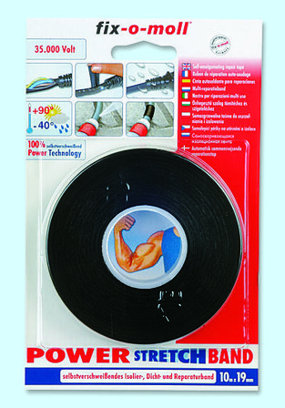 FIX-O-MOLL TAPE SELVVULKANISERENDE SORT 19MMX10M