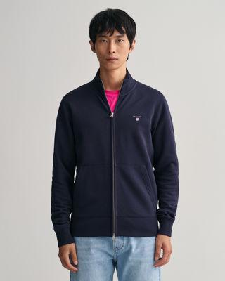 GANT - Cardigan i collegestoff til herre evening blue
