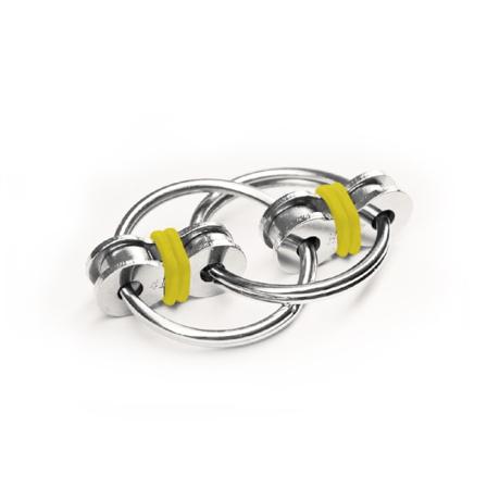 2 kpl Pyöräketjun Fidget-lelu, Musta yellow