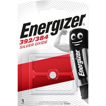 Energizer Silveroxid Knappecellebatteri 392/384, 1,55 V 7,9 x 3,6 mm, Elfordeling & strømforsyning