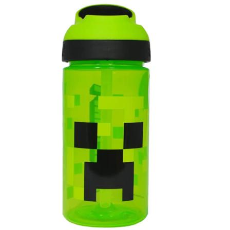 Minecraft Plastvattenflaska One Size Grön/svart