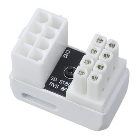 Aluminium 180 graders 8-pins grafikkortadapter 180 graders 8-pins grafikkort strømforsyningsadapter 180 graders vinklet