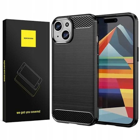 Spacecase Fodral För Iphone 15 Carbon Black Protective