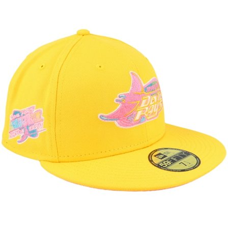 New Era - MLB Gelb Fitted Cap - Tampa Bay Rays Vitality 59FIFTY Yellow/Pink Fitted @ Hatstore