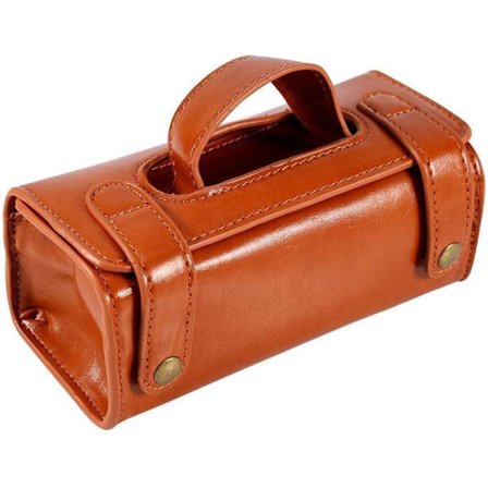 Herre Toalettveske, Bærbar Vintage Lær Kosmetikk Barbersett
