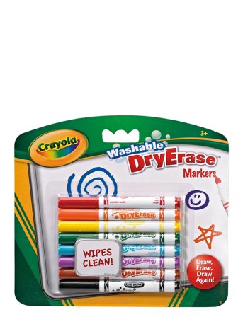 Crayola Crayola 8 Washable Dry Erase Markers - Multi/patterned - ONE SIZE