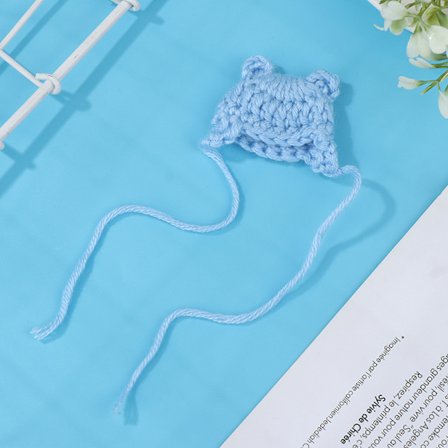 1/12 dukkehus miniatyr mote og strikket lue Cap Micro