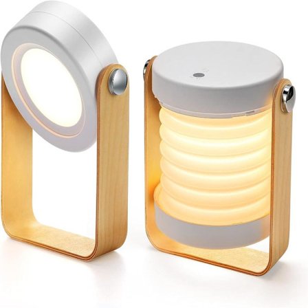 Sengelampe med dæmpbar berøringslampe, med sikker natlampe bærbar sengebord