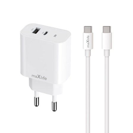 USB-laturi PD QC 30W USB ja USB-C + USB-C kaapeli 60W