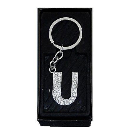 Vacker nyckelring Bokstaven U
