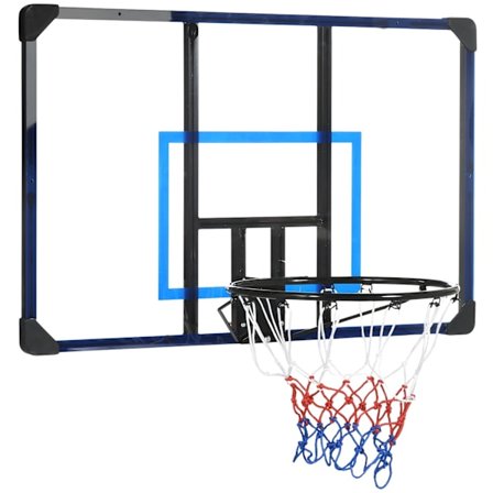 Basketball Hoop Basketball Board Med Kurv Og Net, Vægmonteret Til Udendørs, Stål, 113 X 61 X 73 Cm
