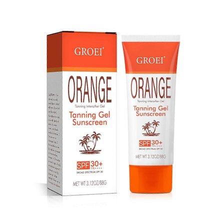 Orange Sun Tanning Gel, SPF 30 - Fugtgivende Tan Accelerator for Mørkere
