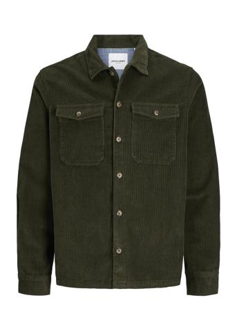 Jjeeddie Corduroy Overshirt Ls Sn Tops Overshirts Khaki Green Jack & J S