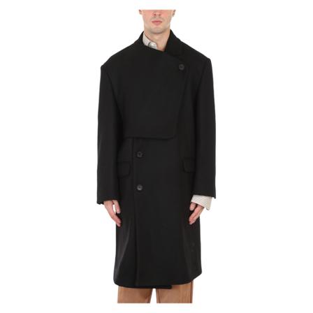 Costumein Single-Breasted Coats Sort, Herre Uldfrakker