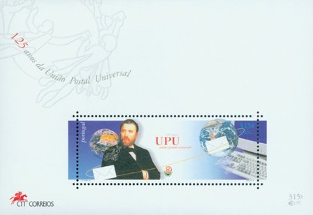 Portugal - UPU jubilæum - Postfrisk miniark