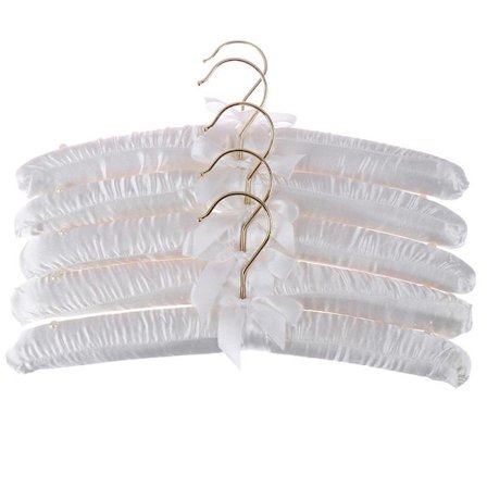 5x polstrede bøjler - satin materiale