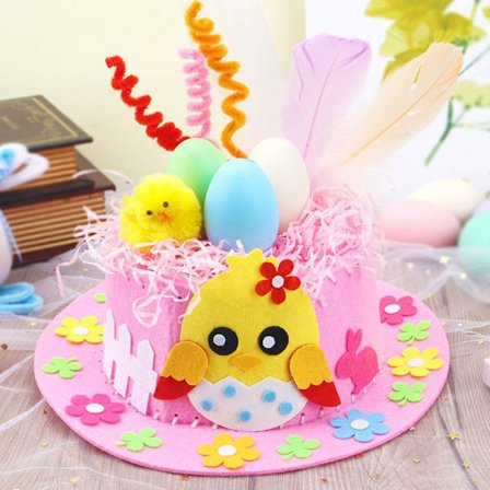Påske Hat Kit Bunny Egg Material Kit ROSA