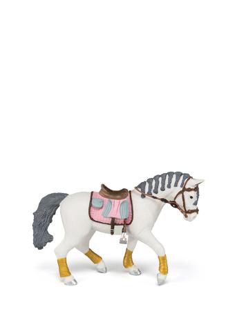 Horse With Pink Saddlecloth White Patterned Papo