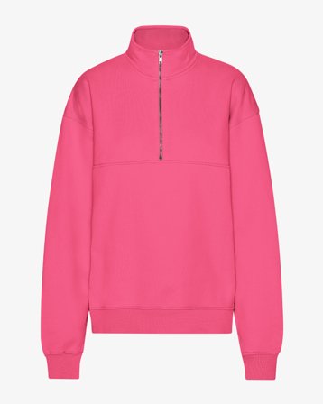 Organic Quarter Zip - Bubblegum Pink 2XL