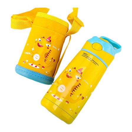 Barnevakuumisolert flaske med sugerør Hjelp barn å drikke mer vann Gave til studenter Venner Familie Drop-sikker