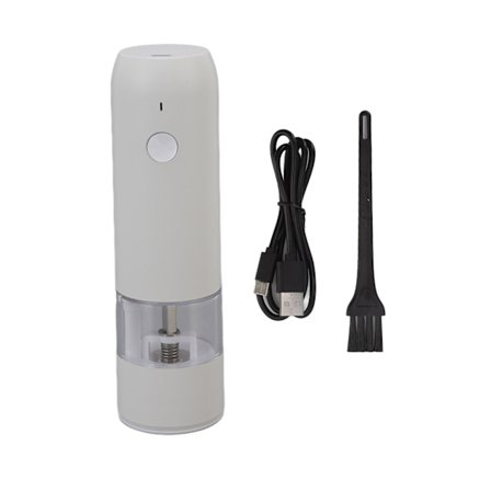 Justerbar elektrisk pepperkvern bærbar kvern for salt og pepper krydder