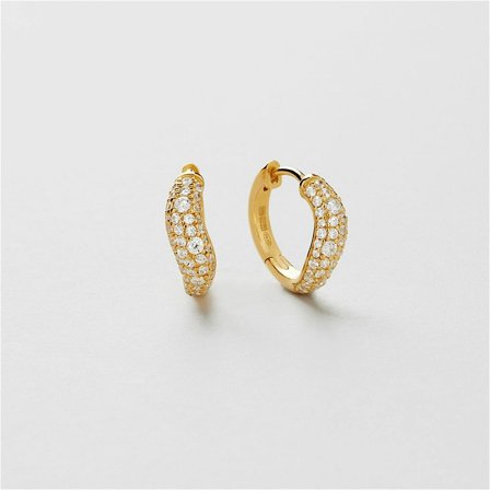 Sanna Bling Hoops - 18K GULLBELAGT STERLINGSØLV