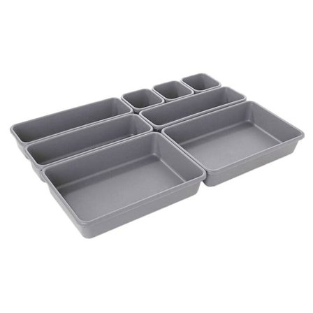 TG Skrivebordsopbevaring, 8 dele - Grå