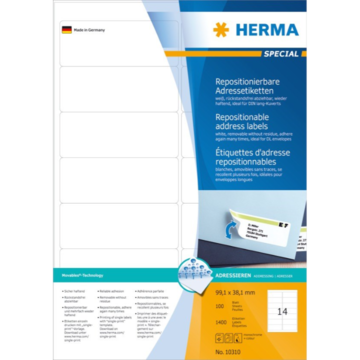 Adresseetikett 99,1X38mm