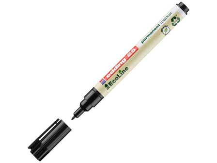 EDDING Permanent märkpenna, 25 EcoLine, kulspets, 1 mm linjebredd, svart - Lyreco - Kontorsmaterial - Pennor - Märkpennor - Rund spets