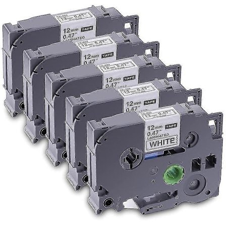 5-pakning etikettskrivertape for TZe-231 -231 Laminert P-Press etikettskrivertape, for modell PT D200 D210 H100 1880 [db]