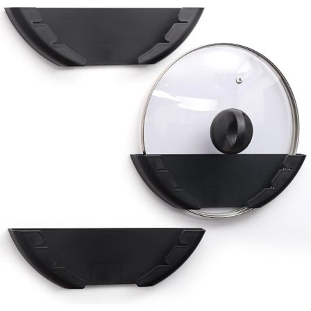 ING Allecto plus, Plastik Grydelågsholder, Opbevaring af Pandlåg, Vægmonterede Organisatorer til Køkken