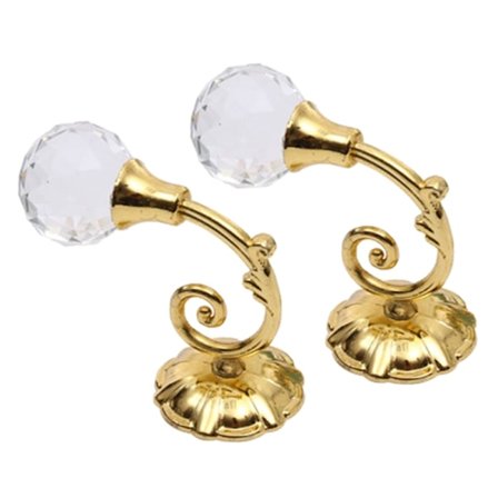 2 kpl Metallinen Kristallipallo Verhonpidike Seinäkiinnike Koukku Ripustin Ikkunakoriste Verhonpidike Tarvikkeet