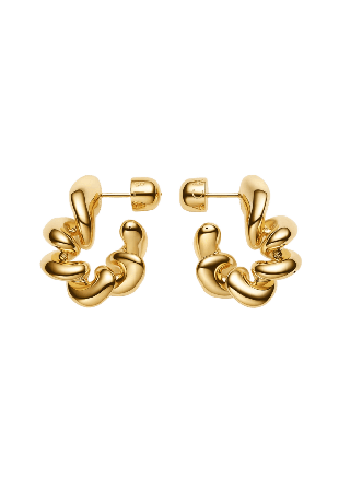 Maria Black Coil Hoops Medium Gold Earrings Smycken & klockor Dam Guld ONESIZE