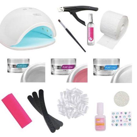 Täydellinen aloitussarja geelikynnet, mukaan lukien UV/LED-lamppu