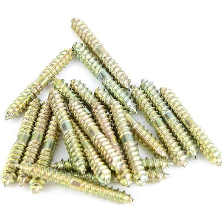 20 kpl 5 * 40 mm tappi ruuvi puusepän kalusteliitin kaksinkertainen pää ruuvi pää terävä häntä itseporautuva ruuvi puutappi ruuvi