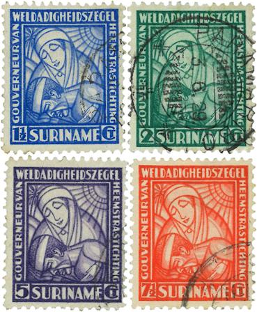 Suriname 1928 - NVPH 137/40 - Stemplet