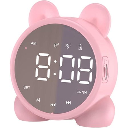 Digitale vekkerklokker, Bluetooth-høyttaler, vekkerklokke Stereo LED-skjerm Bluetooth Hjemme Barn Vekkerklokke, grønn