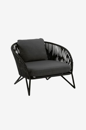 Kave Home - Stol med armlæn Branzie - Grå - Loungemøbler - Fra Homeroom