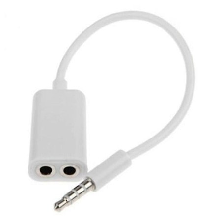 3,5 mm Aux 1 hann til 2 hunn lyd hodetelefon headset øretelefon splitter kabel adapter splitter