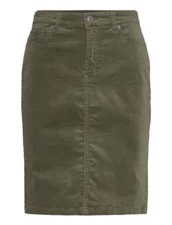 Tille Skirt Knælang Nederdel Grøn InWear
