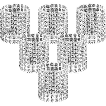 50 st Servett Ringar, Silver Servett Ringar Spännen för Borddekorationer, Bröllop, Middag, Fest, DIY Dekoration