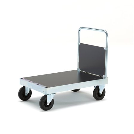 Plattformsvagn, 900x600x960 mm, elförzinkad ram, MDF-skivor, utan broms