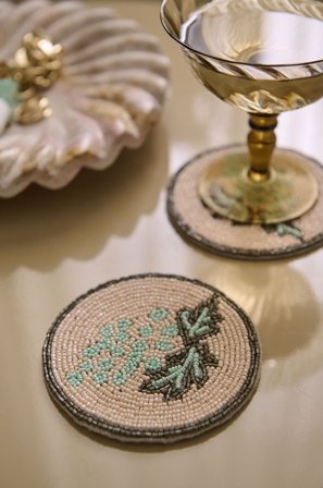 Staycation - Glasunderlägg Spiritual 2-pack - Blå - Bar- & drinktillbehör - Från Homeroom