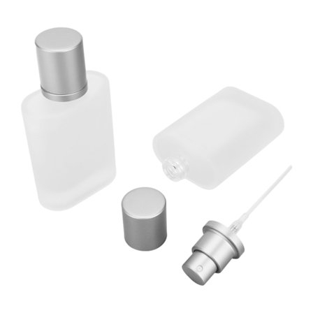 2 stk parfymesprayflaske tykt glass matt transparent påfyllbar tom flaske 50ml
