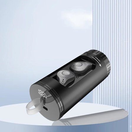 Trådlösa öronsnäckor Bluetooth trådlösa öronproppar In-Ear Bluetooth-headset Ipx3 Vattentät klass Intelligent brusreducering Led-strömvisning Rund 