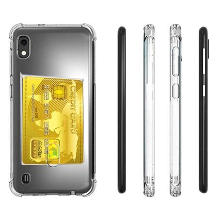 Samsung Galaxy A10 - Deksel med kortrom Transparent/Genomskinlig