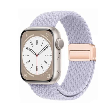 Nylonflätat armband kompatibelt med Apple Watch S10 46mm 44mm 40mm 45mm 49mm 41mm 38mm iWatch serie se 10 7 3 5 6 8 9 Ultra