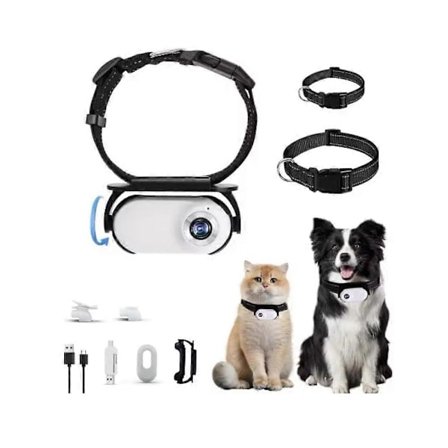 Catcam Pro, Katt Cam Pro 2.0, HD 1080p Videokamera Mini Halsbandskamera - Perfekt Vit